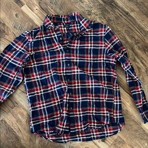 J. Crew Red and Blue Plaid flannel Shirt